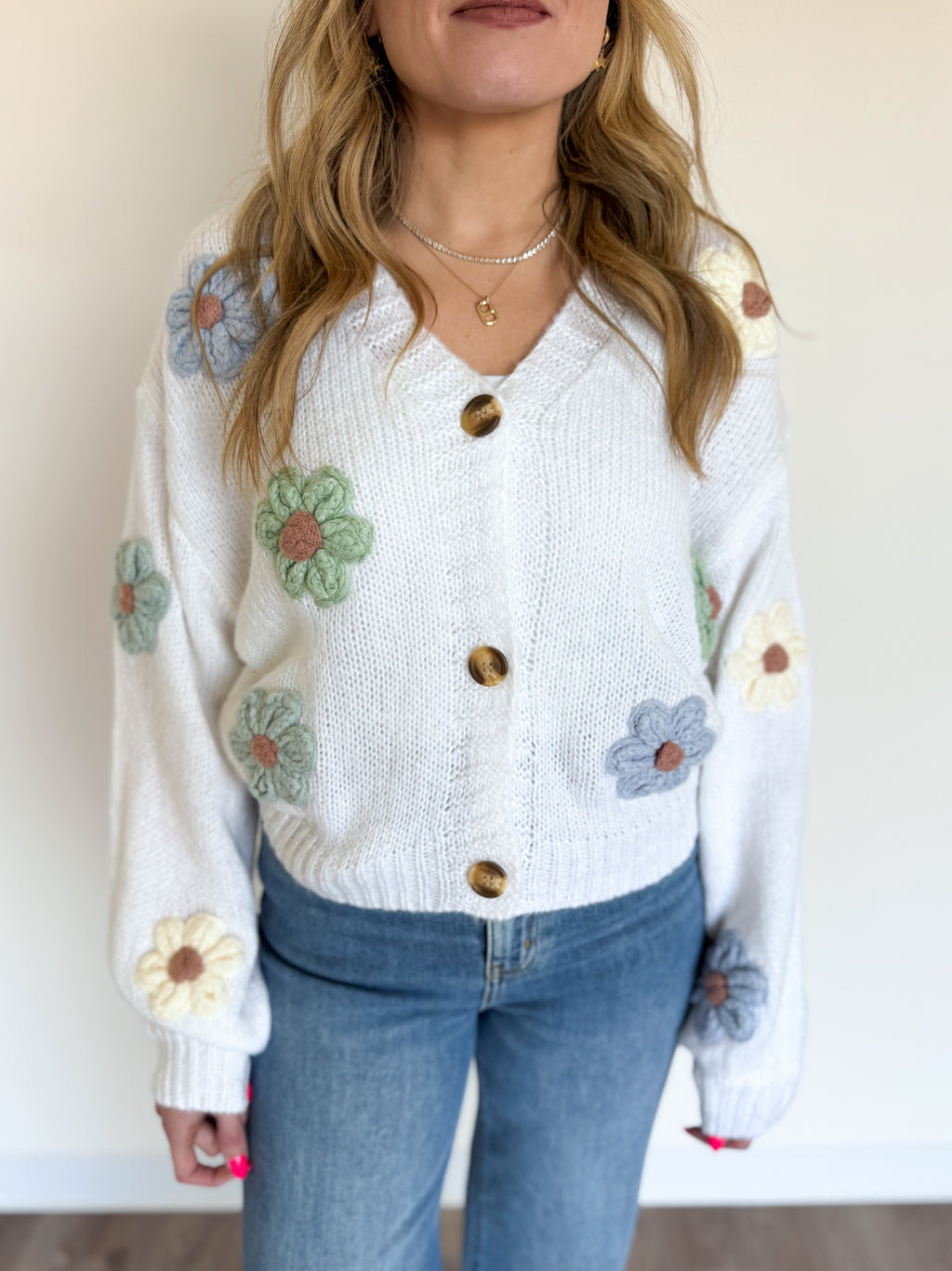 Asteria 3D Knitted Floral Cardigan
