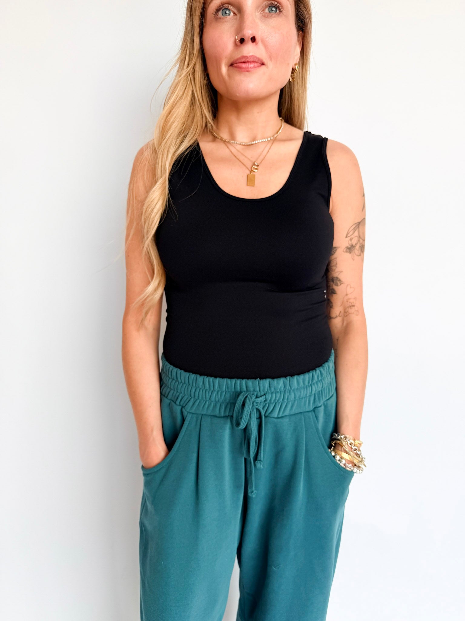 Ginny Seamless Reversible Tank in Black