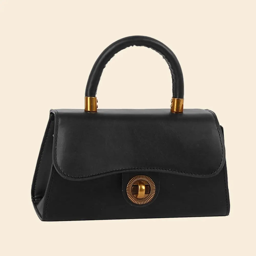 Bernadette Twist Lock Bag in Black