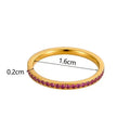 Tova Band Ring in Fuschia