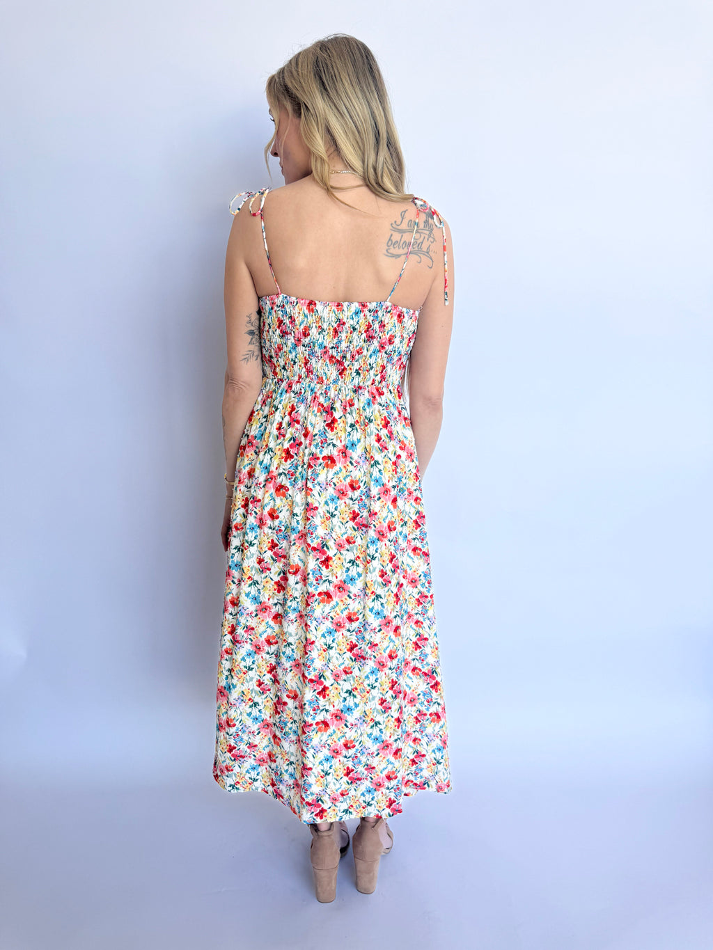 Cove Tie Straps Midi Dress