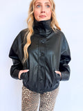 Phantom Funnel Neck Jacket in Black
