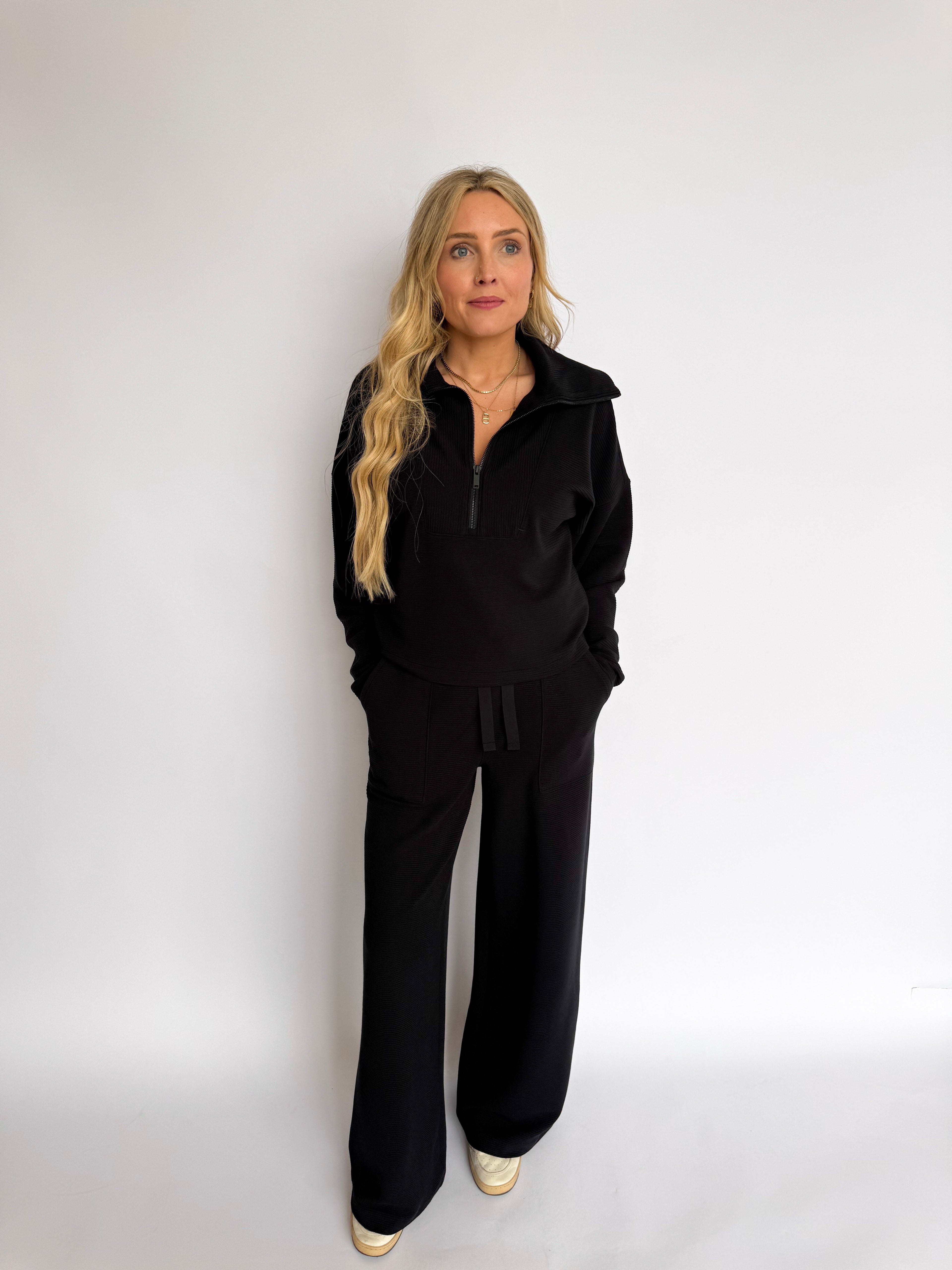 Spanx AirEssentials French Rib Wide Leg Pants