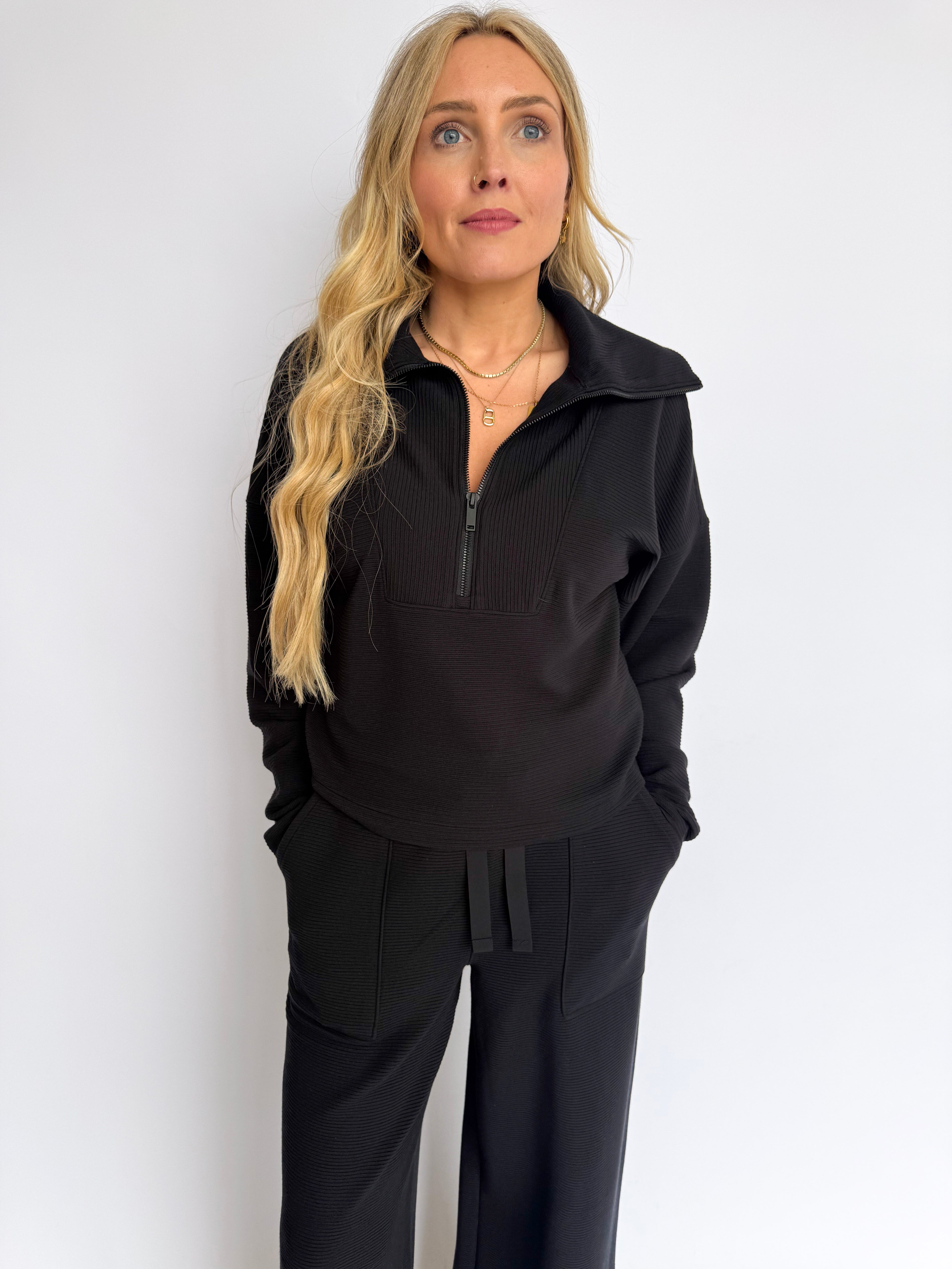 Spanx AirEssentials French Rib Half Zip