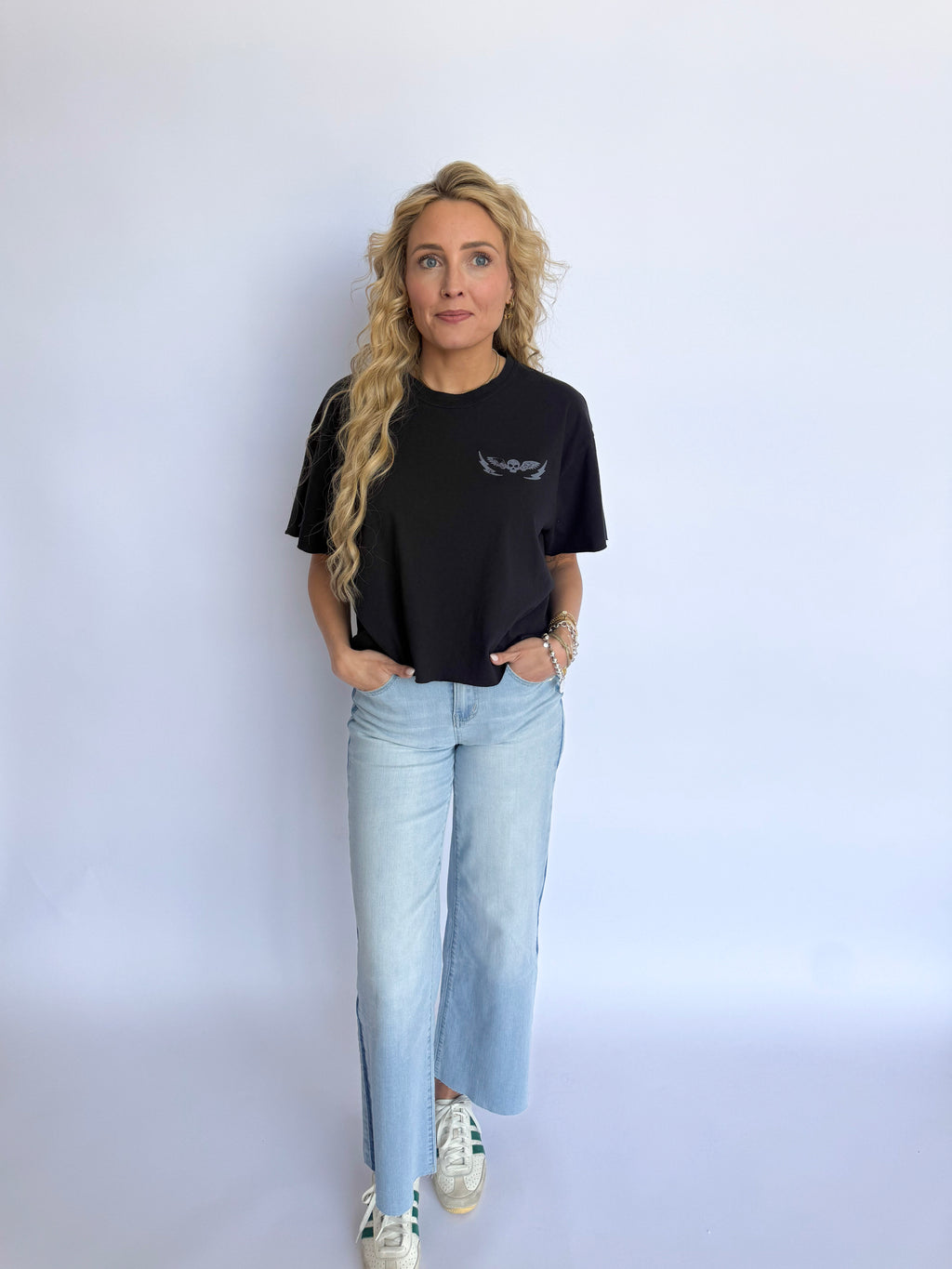 Jordan Live For Today Vintage Graphic Cropped Tee in Black
