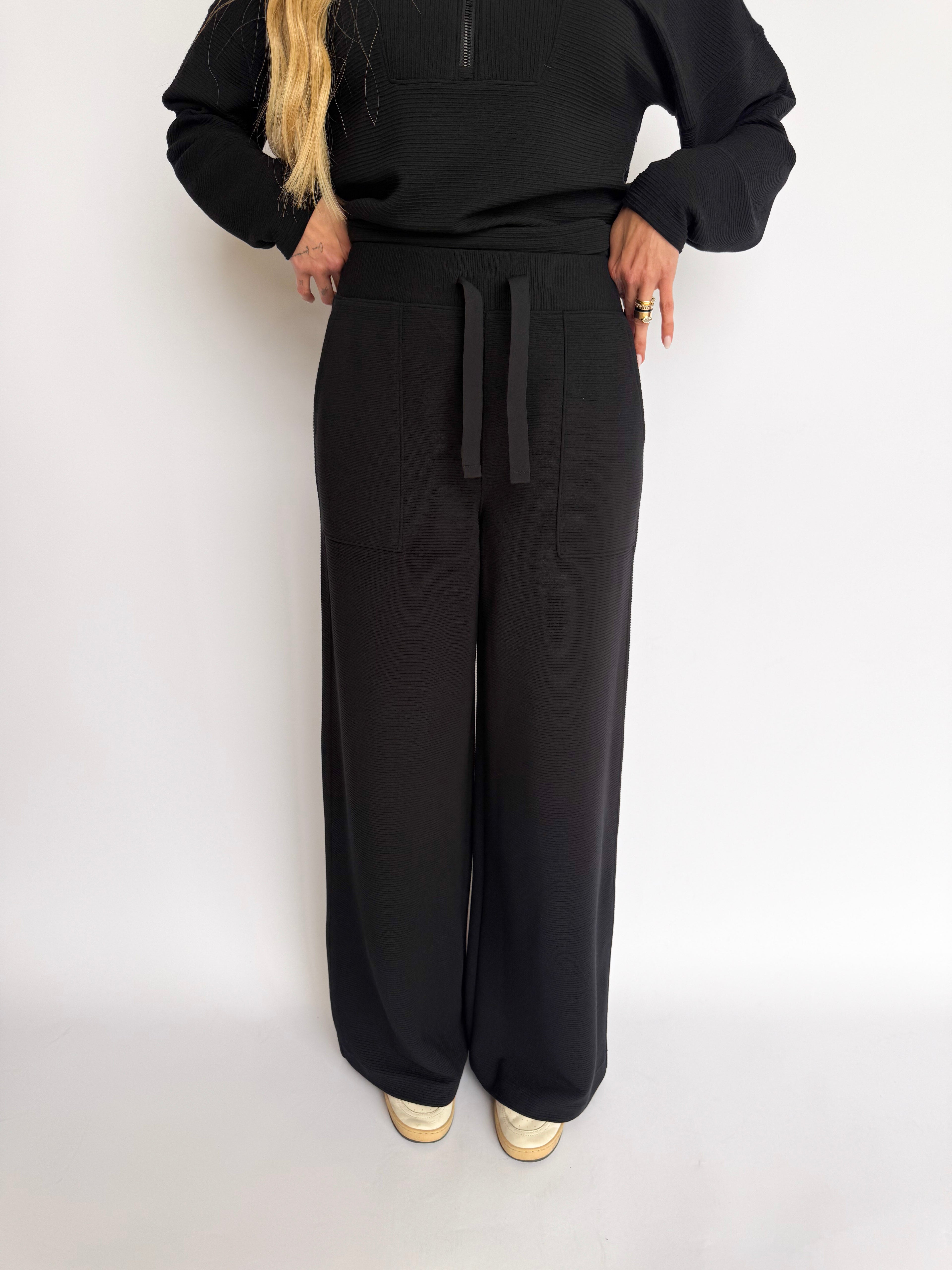 Spanx AirEssentials French Rib Wide Leg Pants