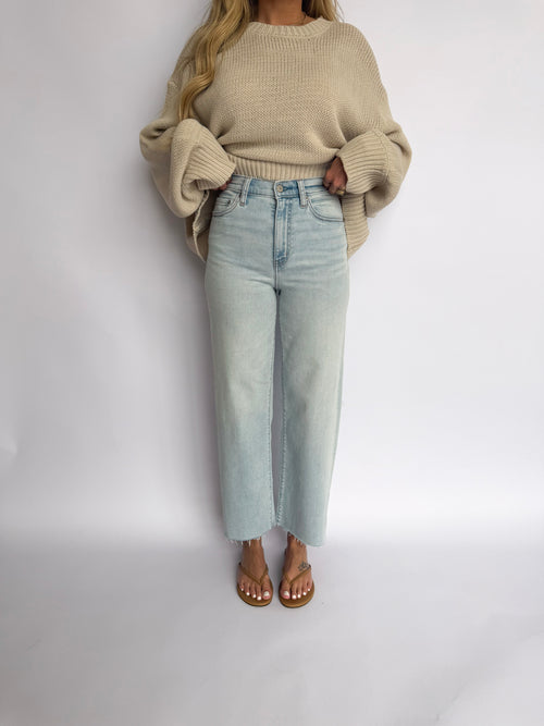 Amora High Rise Wide Ankle Jeans