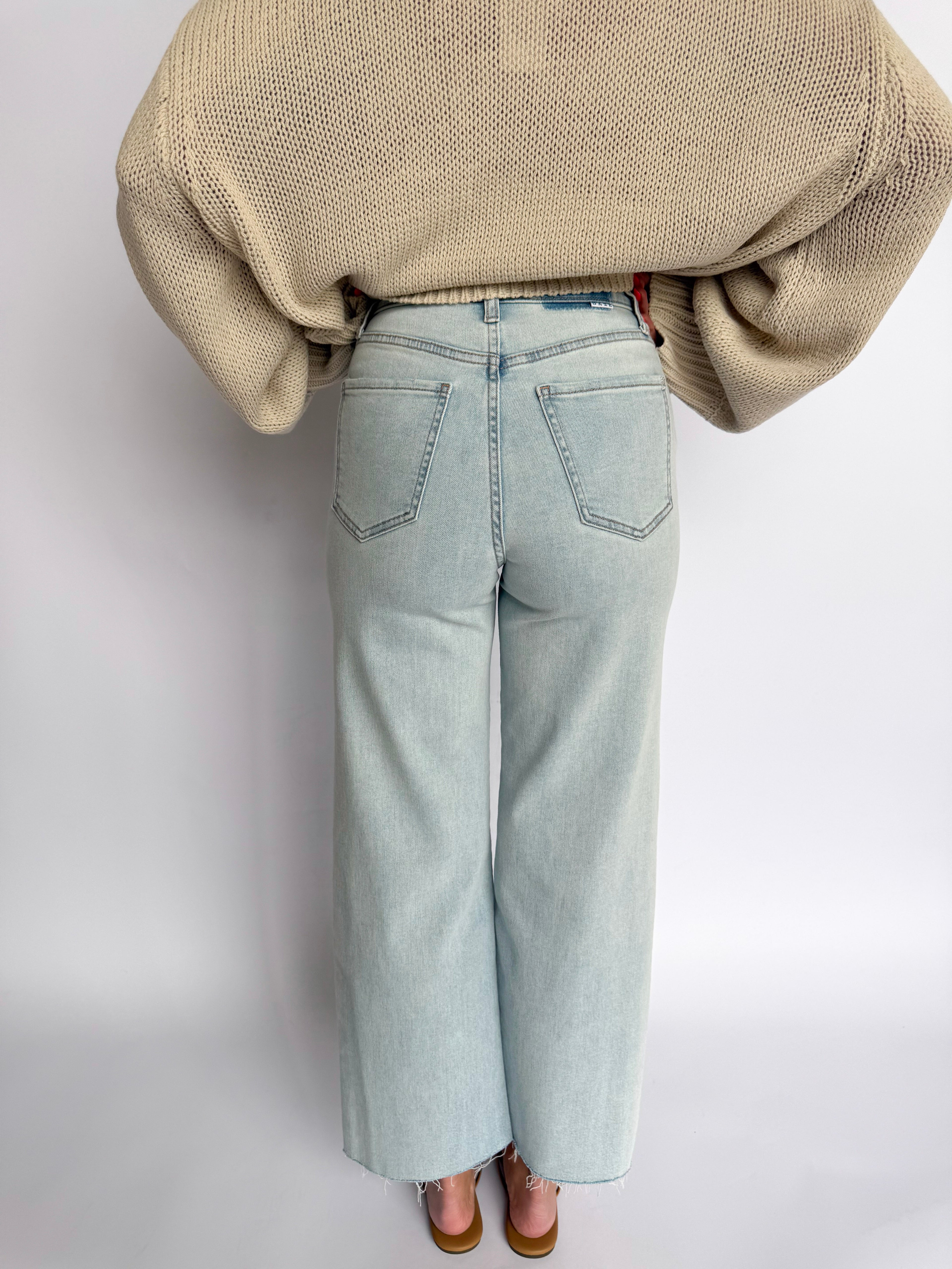 Amora High Rise Wide Ankle Jeans