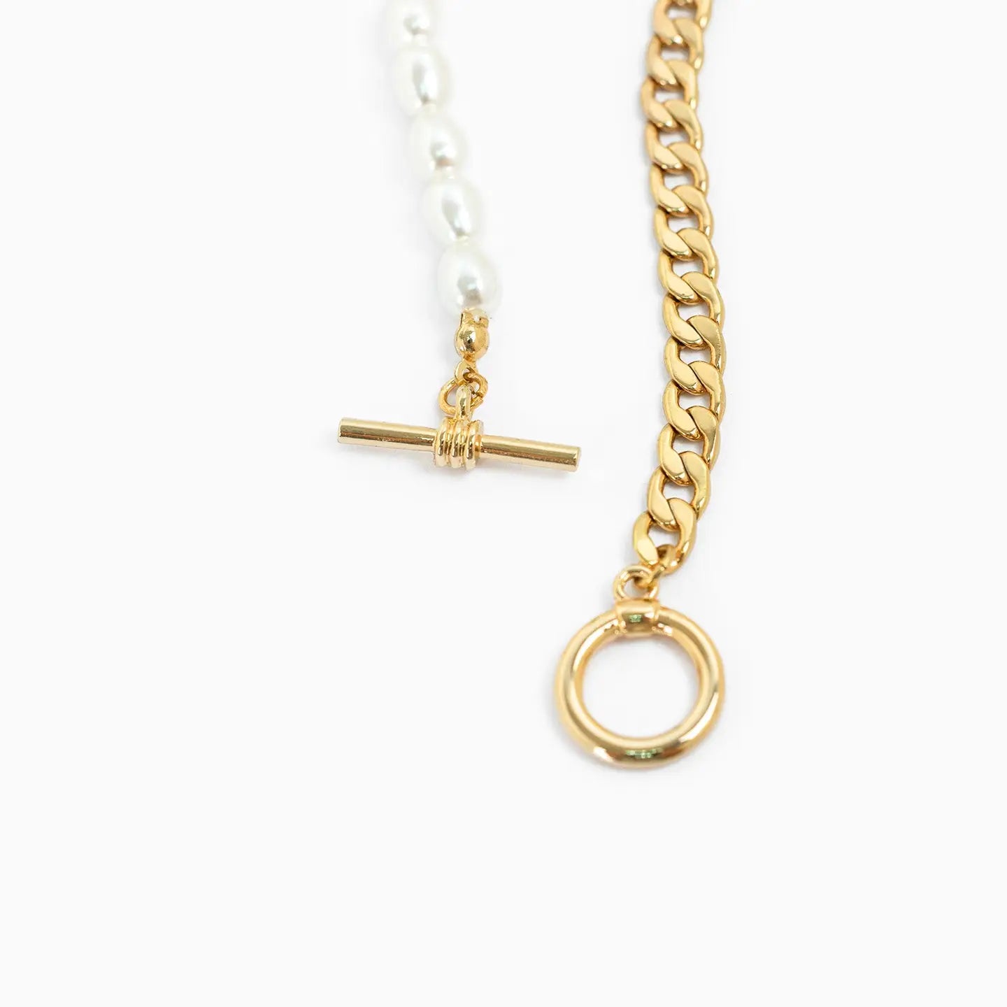 Nova Pearl Chain Mix Toggle Bracelet