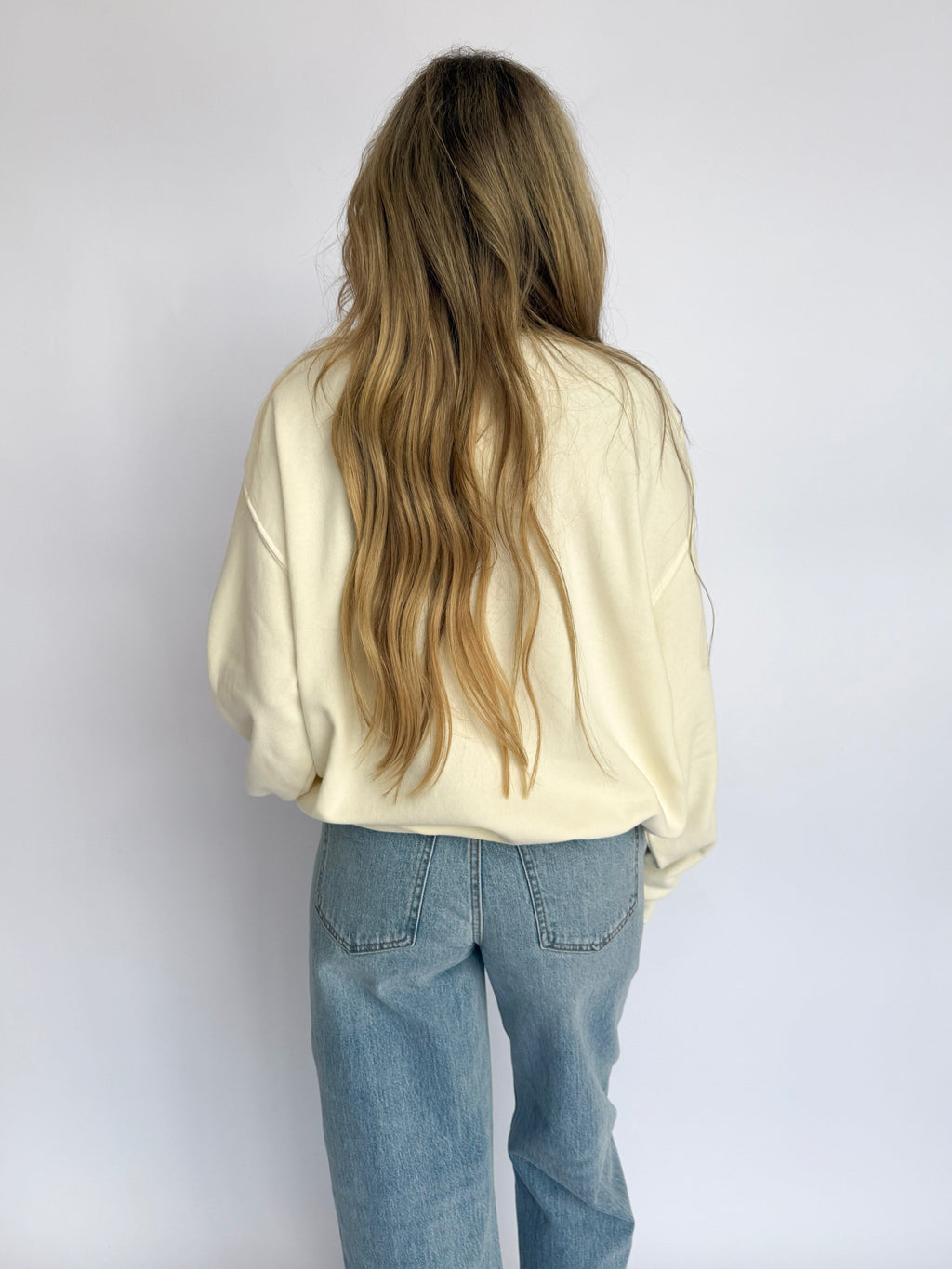 Arbor Mineral Washed Crew Neck in Cream