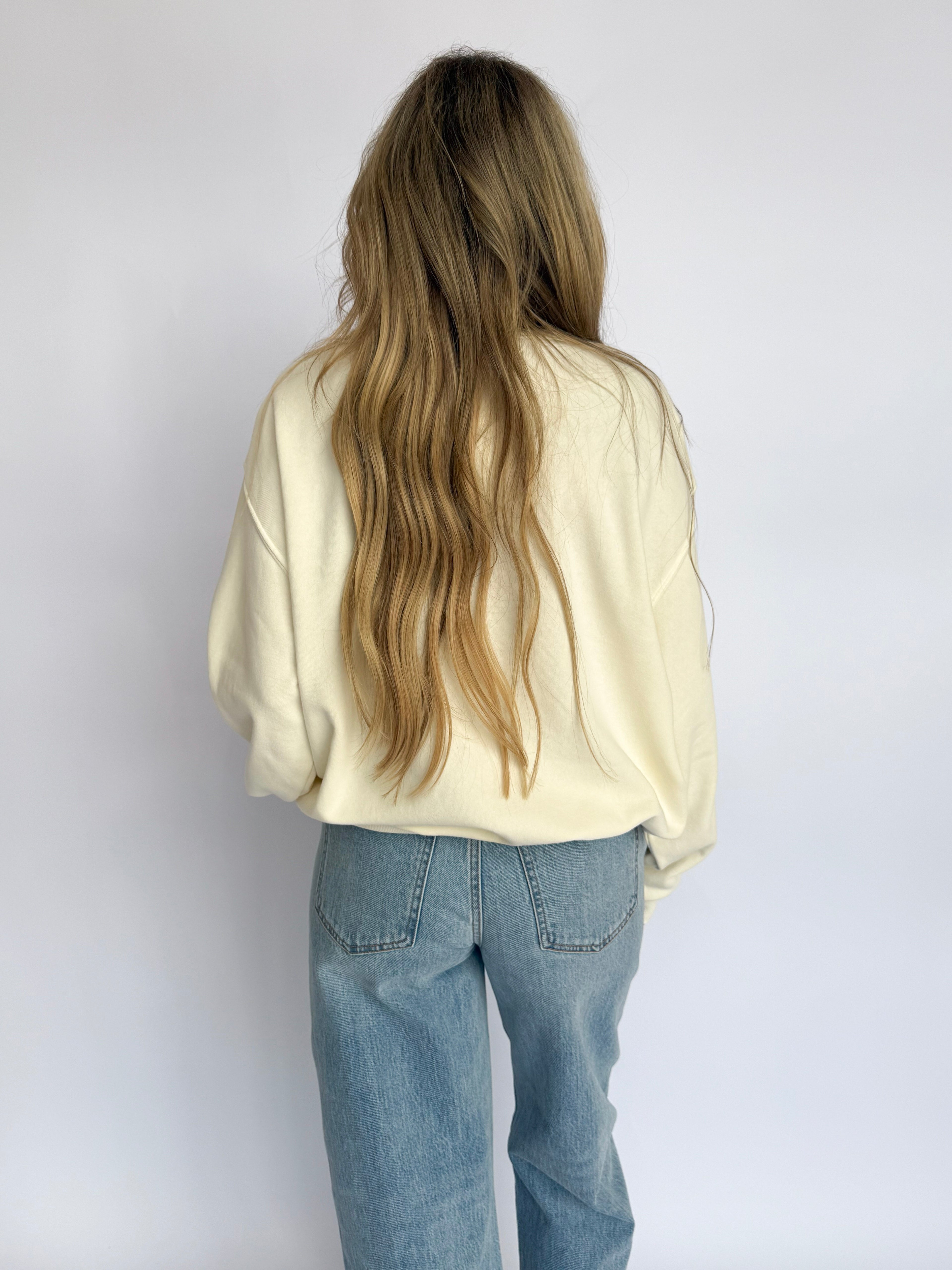 Arbor Mineral Washed Crew Neck in Cream