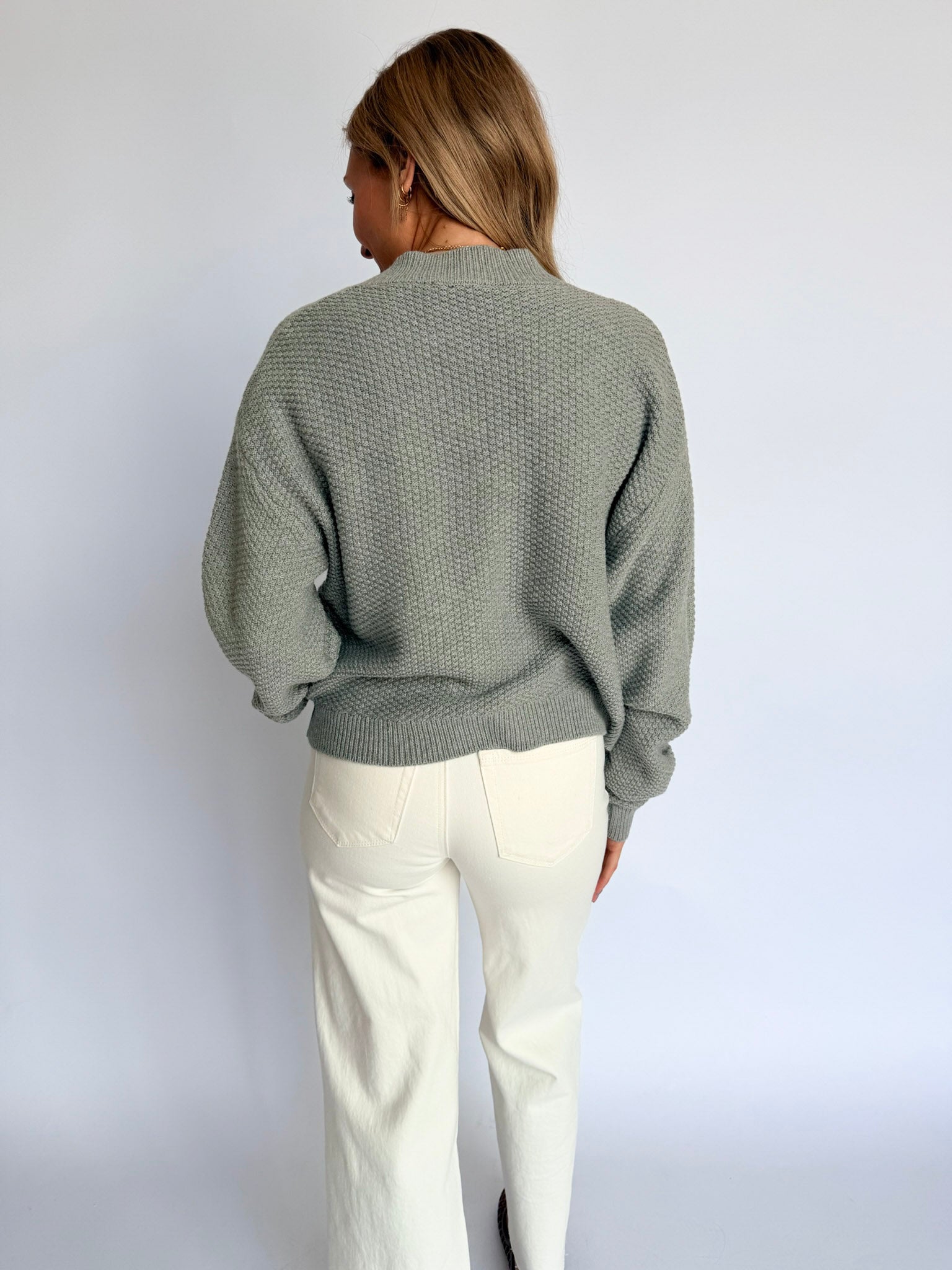 Isabella Button Front Cardigan in Heather Grey