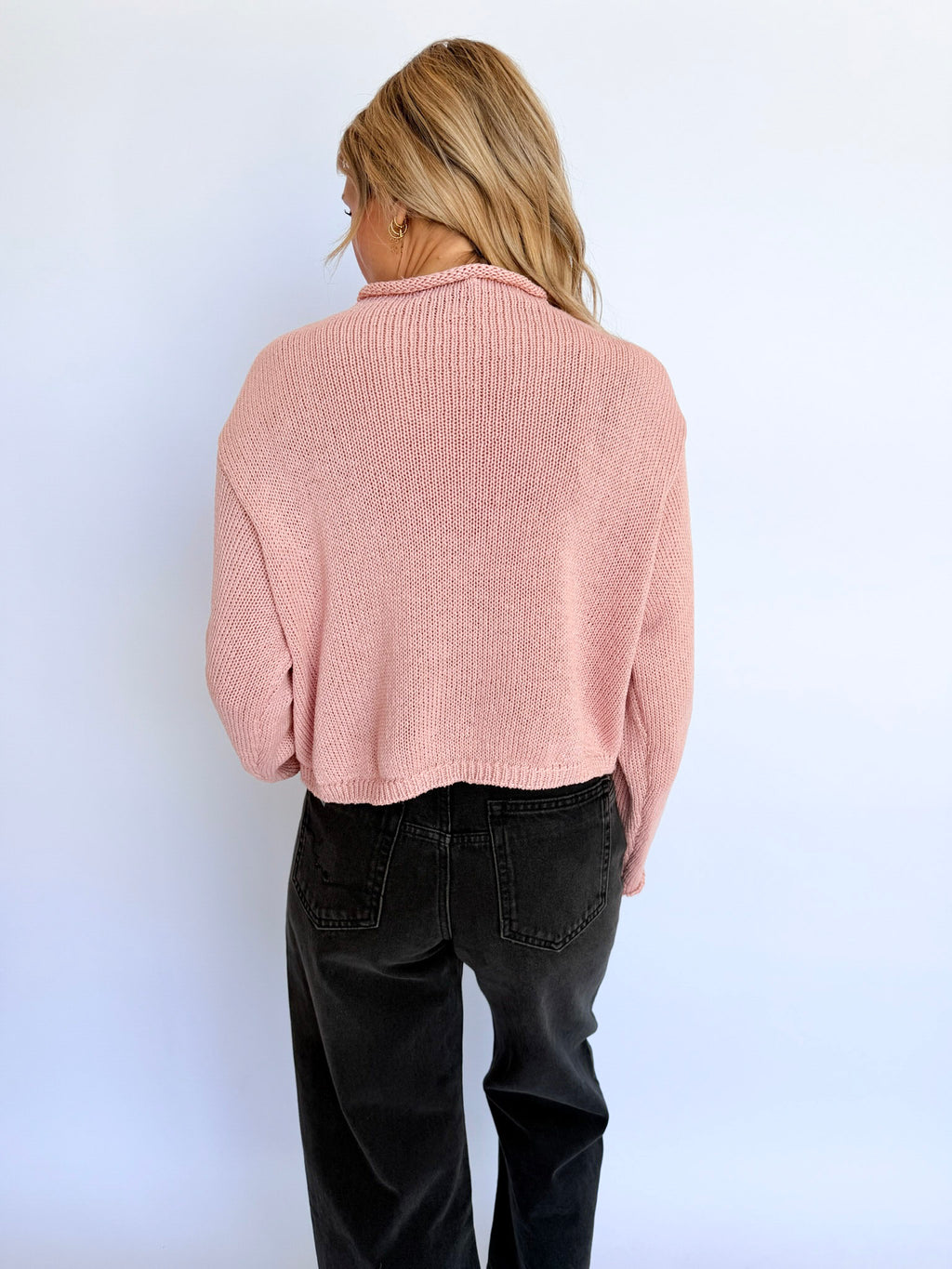 Lennox Knit Cardigan in Rose