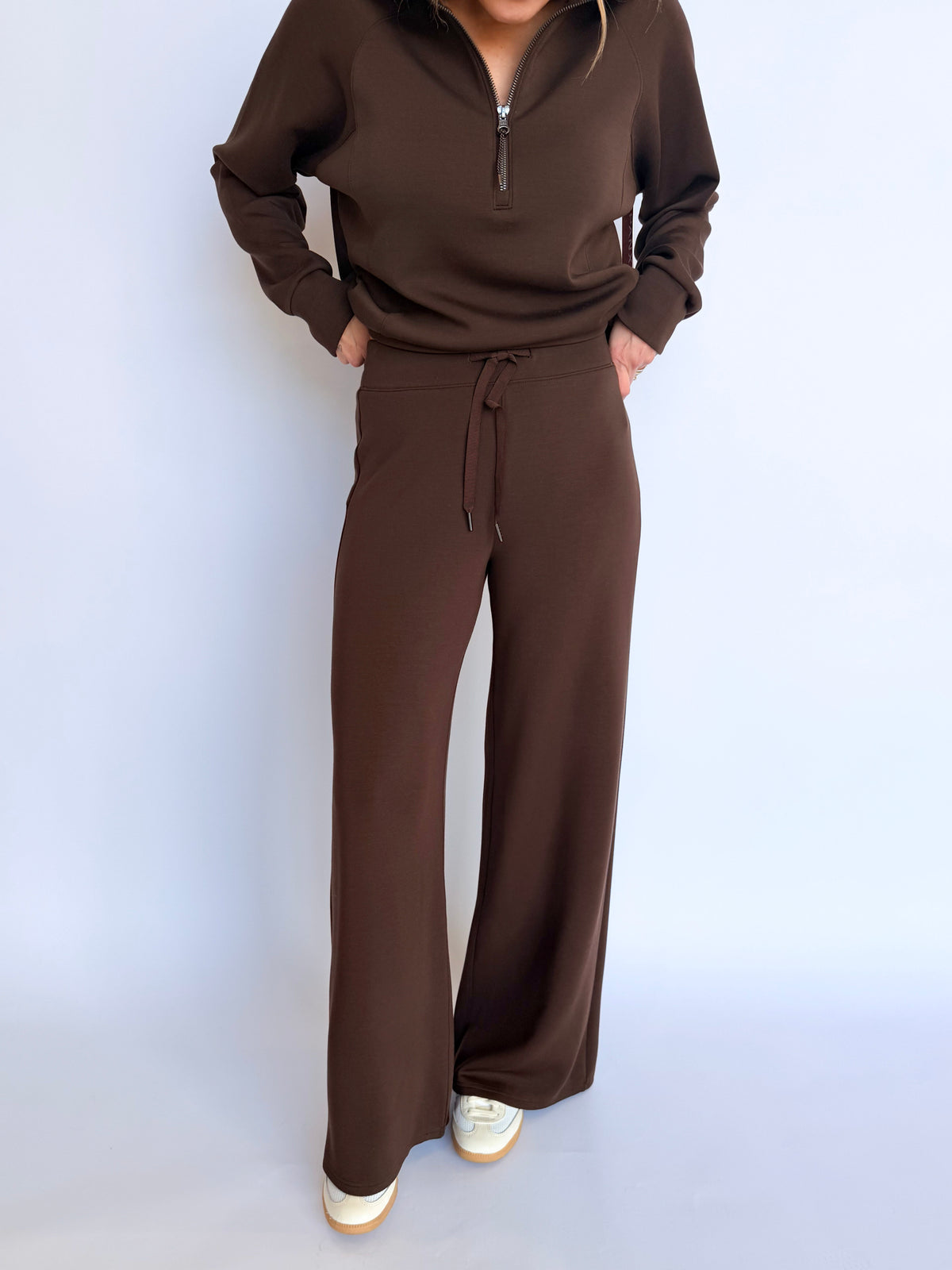 Spanx AirEssentials Wide Leg Pants in Umber Root
