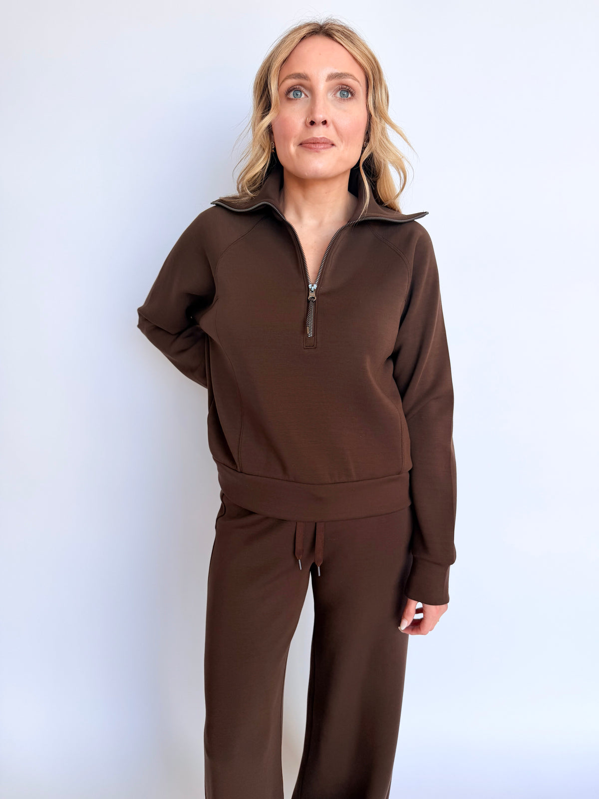 Spanx AirEssentials Track Jacket in Umber Root
