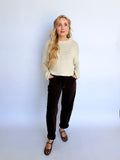 Melody Drawstring Barrel Pants in Chocolate