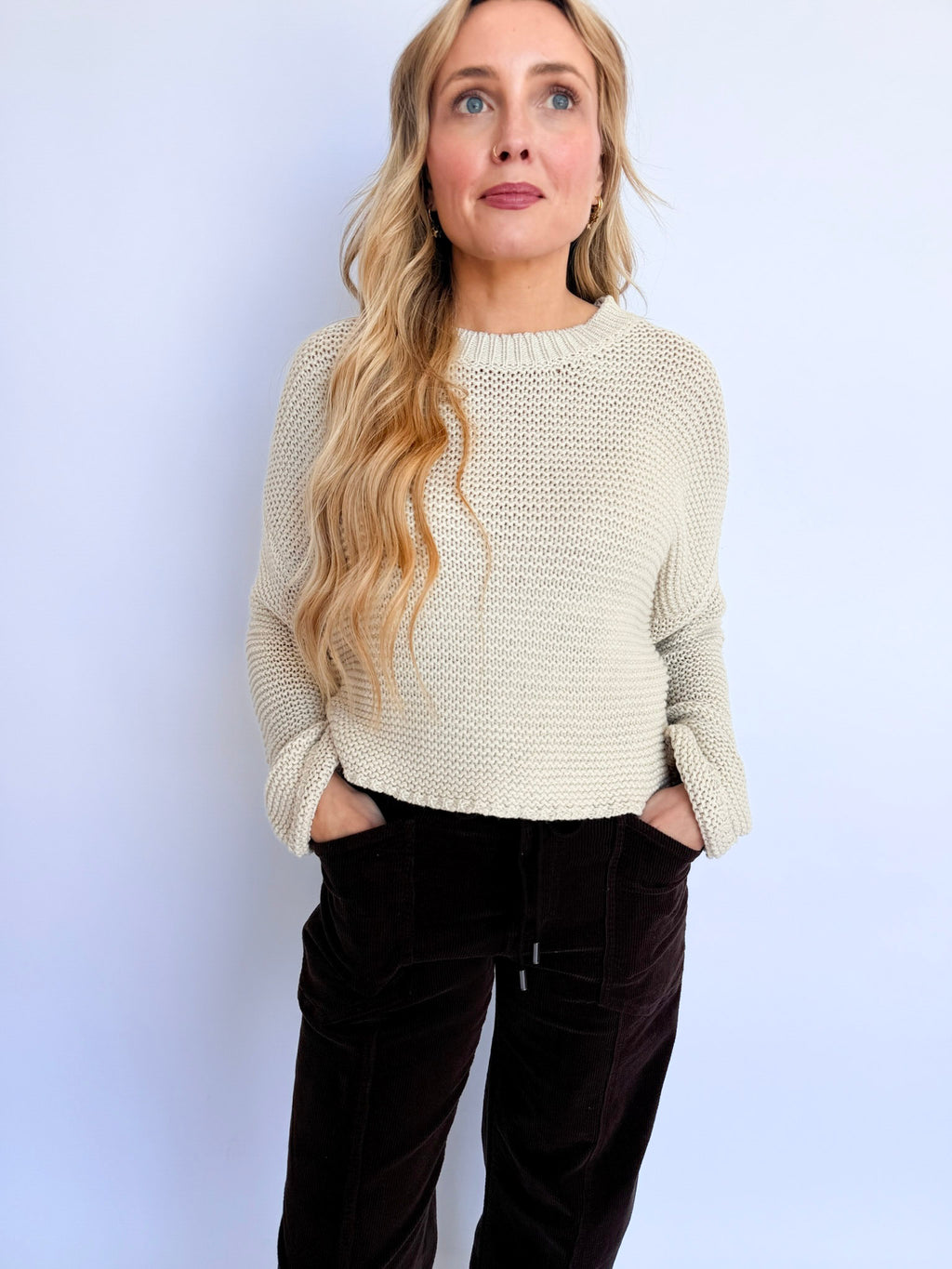 Annabelle Knitted Sweater in French Oak