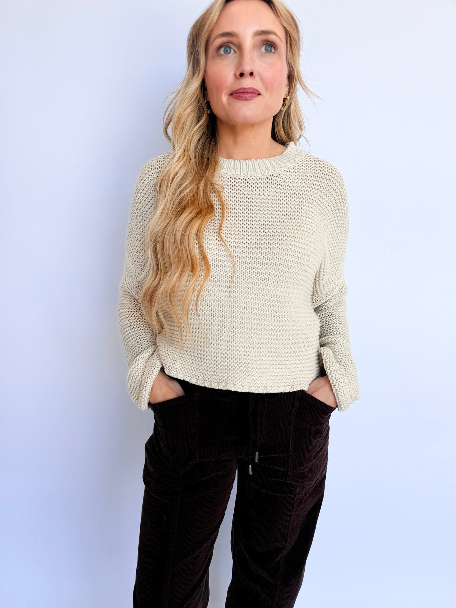 Annabelle Knitted Sweater in French Oak