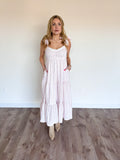 Sinclair Floral Maxi Dress in Ivory Pink