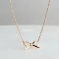 Trinity Bow Necklace in Gold