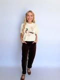 Paula Mallard Duck Vintage Graphic Cropped Tee