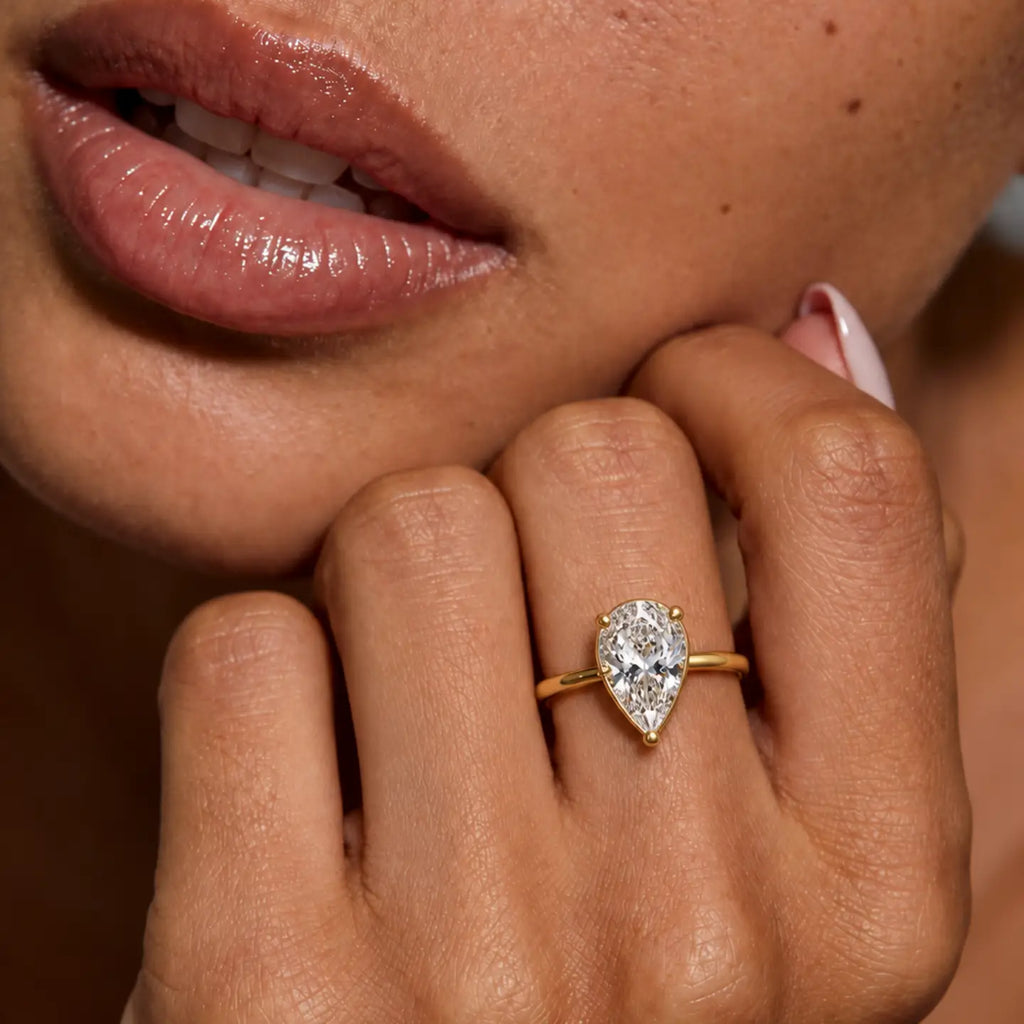 Sahira Pear Cut Bezel Ring