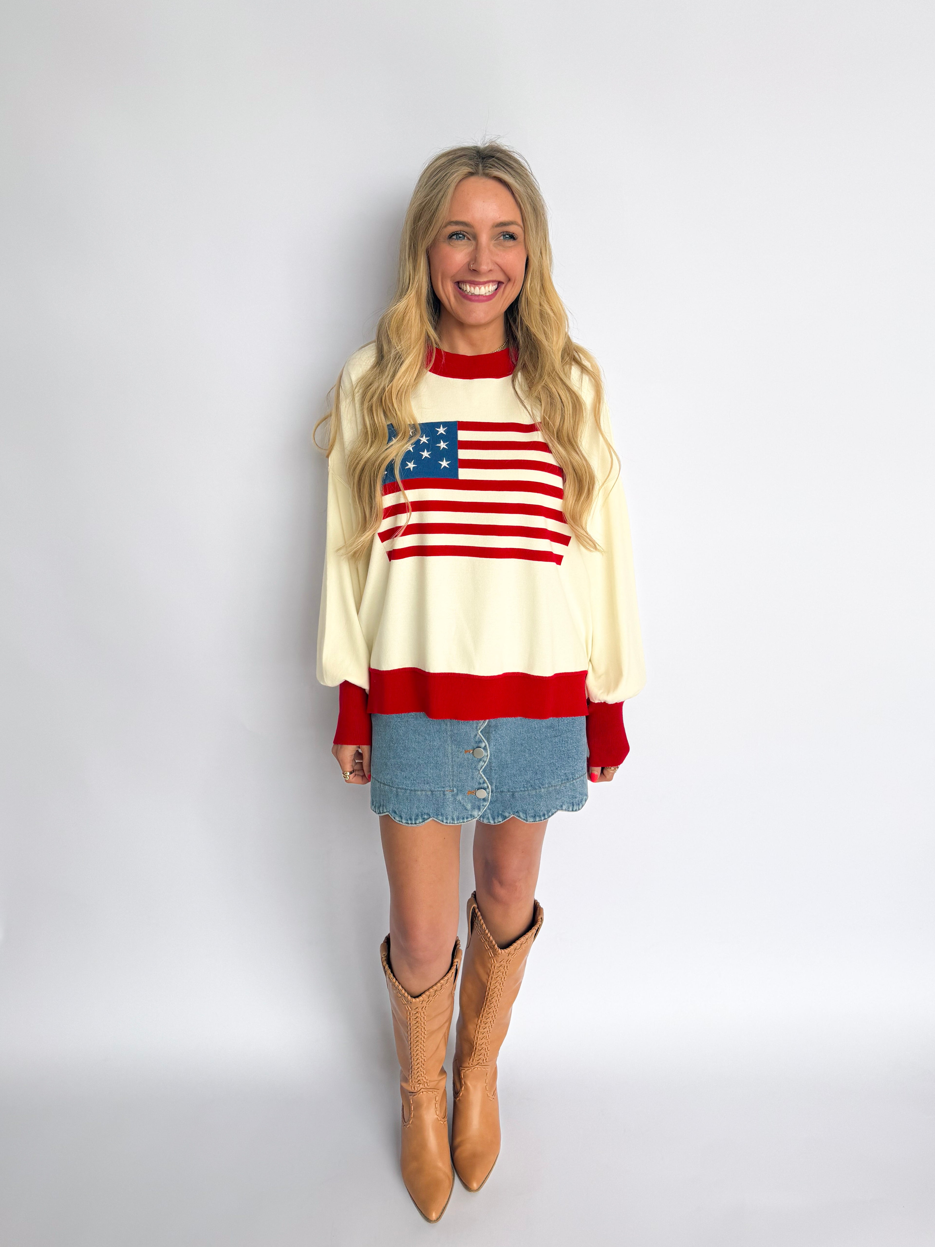 Calla American Flag Sweater