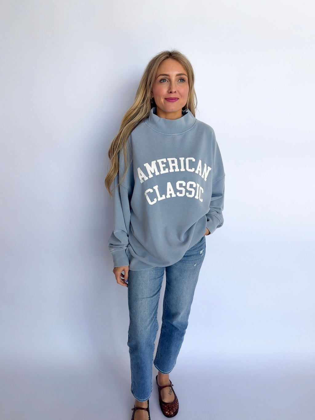 Unity American Classic Reversible Mock Neck Sweatshirt