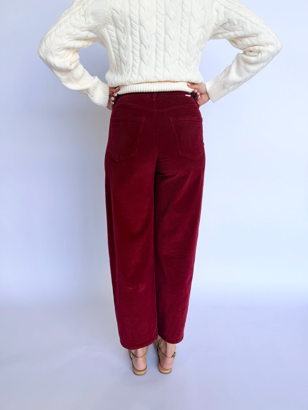 Westward High Rise Barrel Leg in Merlot