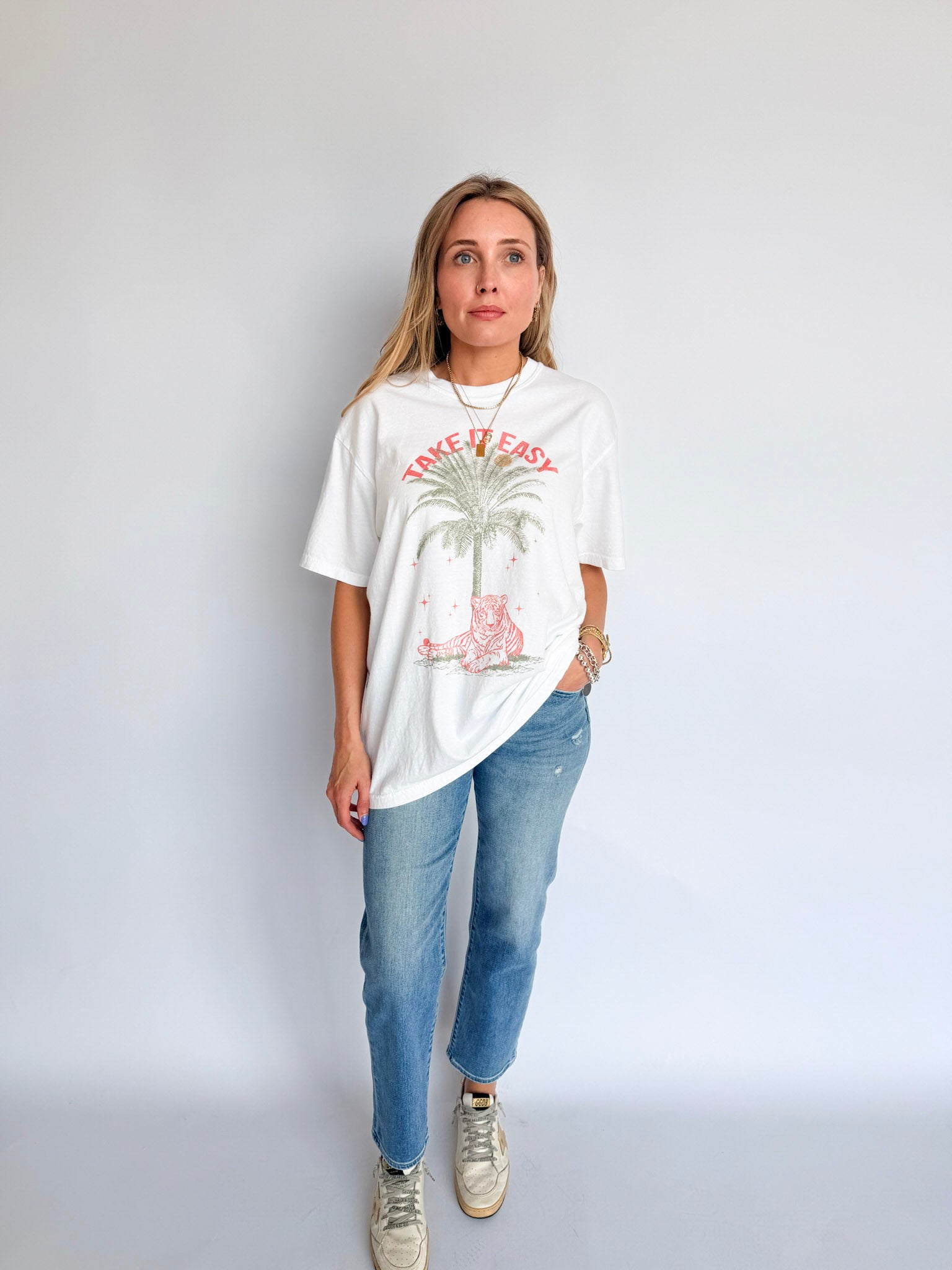 Jenny Take it Easy Oversized Graphic Tee