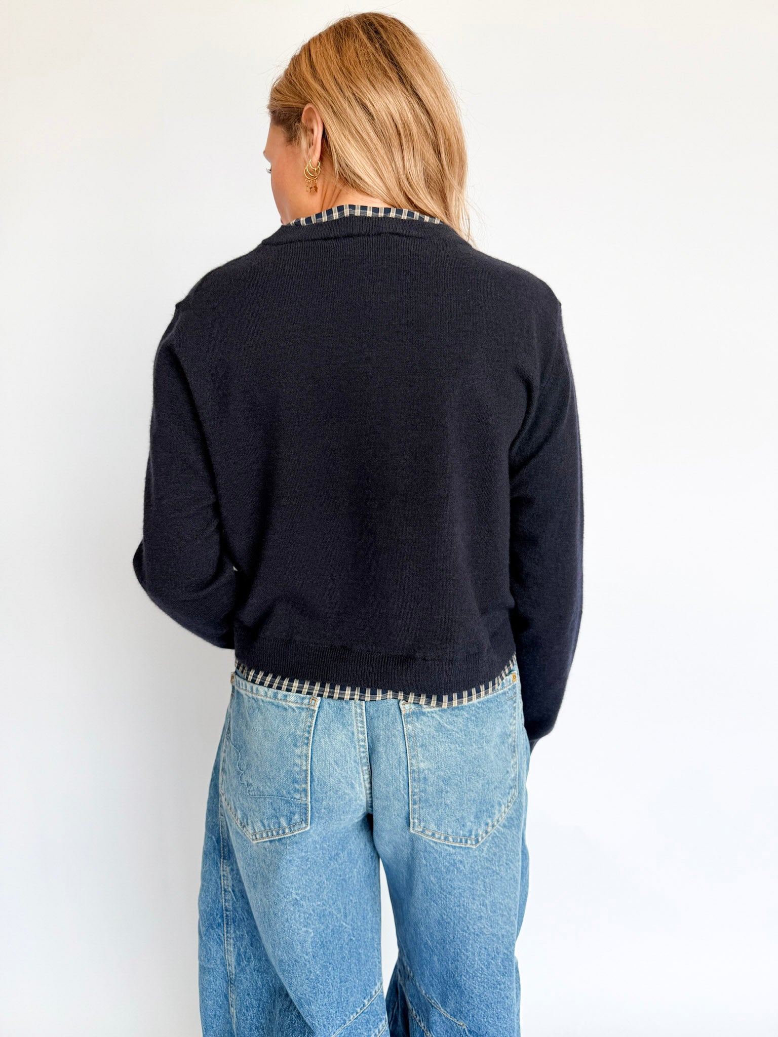 Stella Plaid Contrast Cardigan