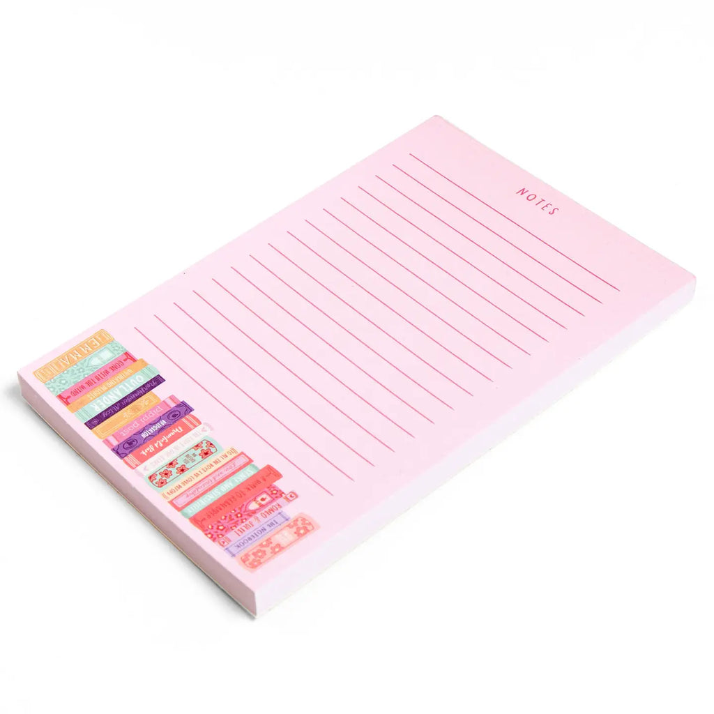 Romance Novels Bookshelf Notepad