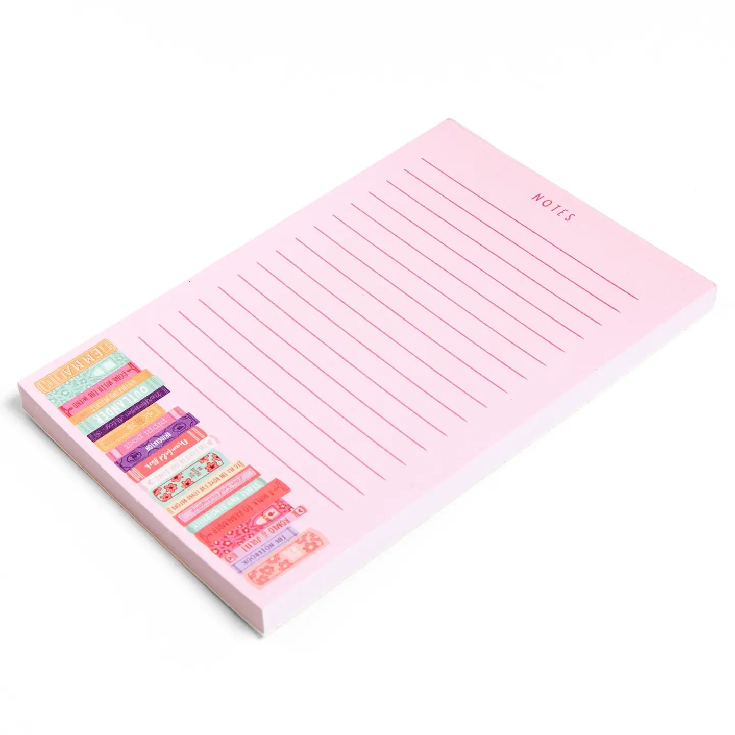 Romance Novels Bookshelf Notepad