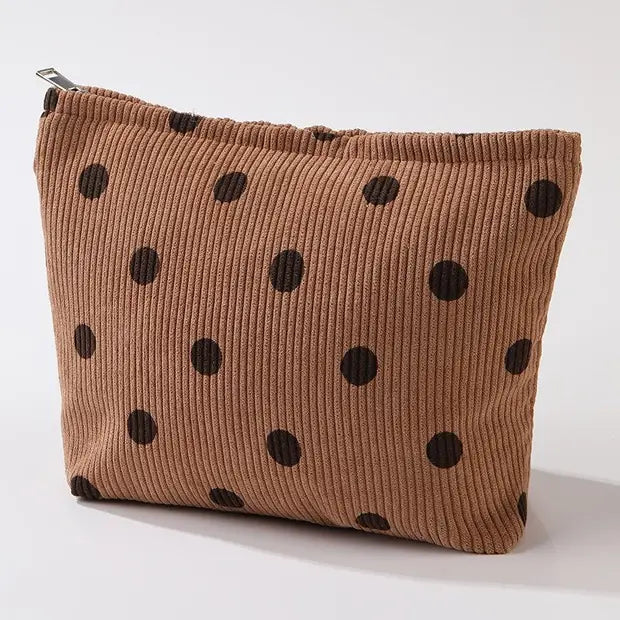 Fawnia Corduroy Polka Dot Pouch