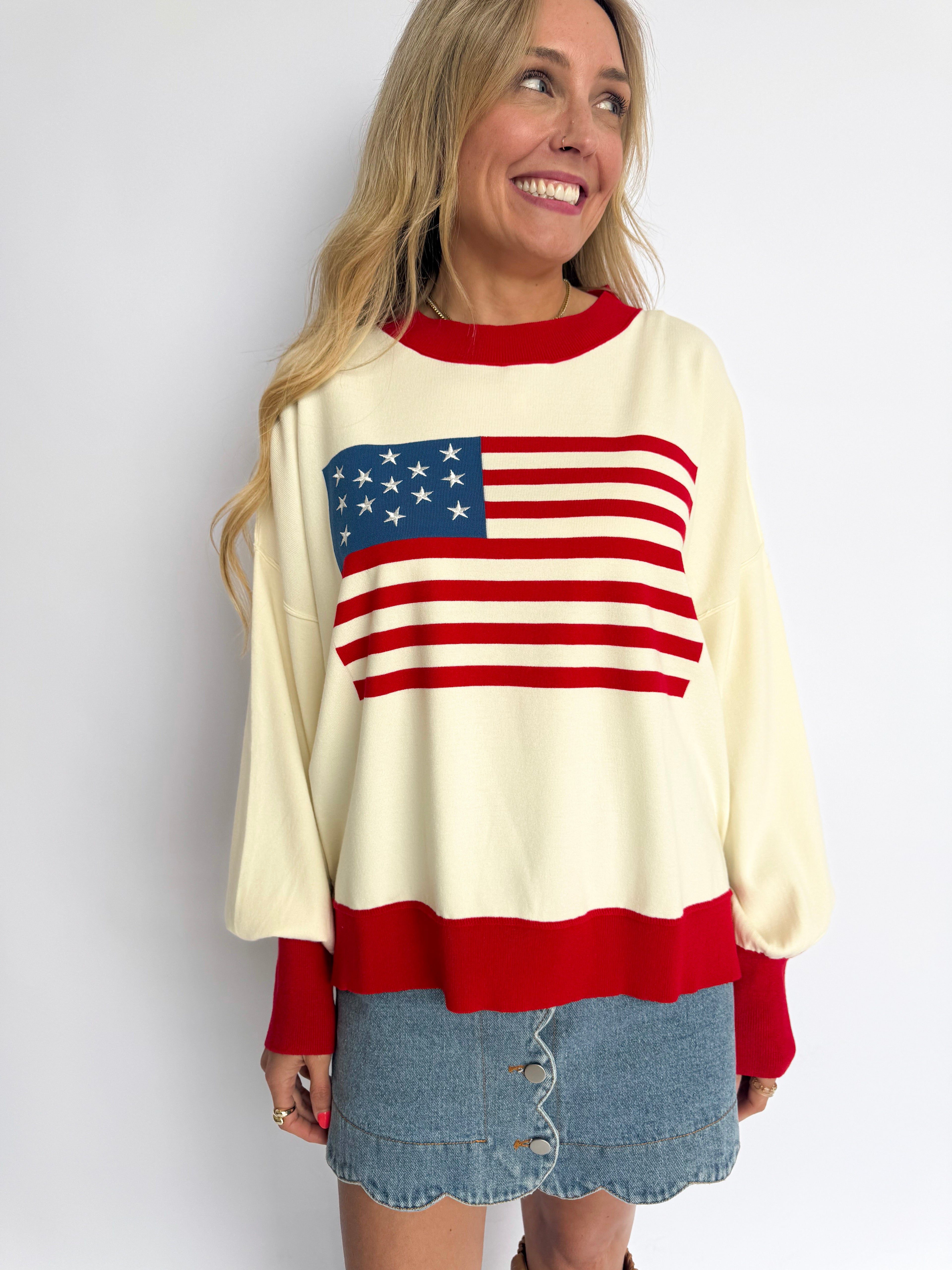 Calla American Flag Sweater
