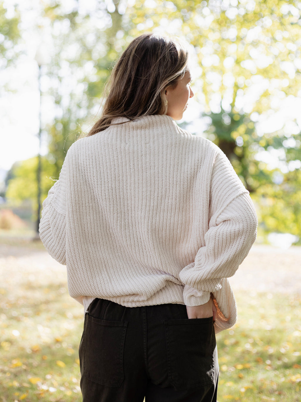 Natalia Chenille Sweater in Cream
