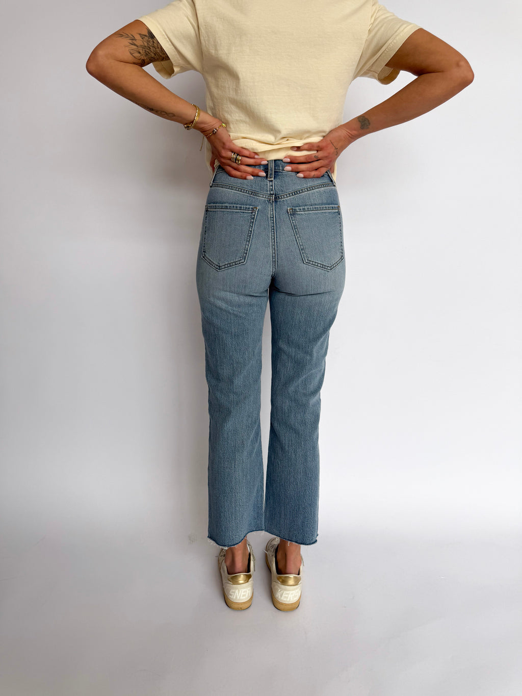 Sable High Rise Straight Crop Jeans