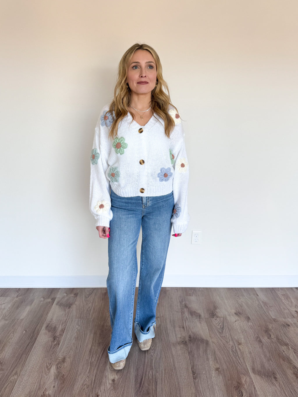 Asteria 3D Knitted Floral Cardigan