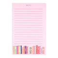 Romance Novels Bookshelf Notepad
