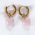 Eowyn Drop Earrings in Rose Quartz