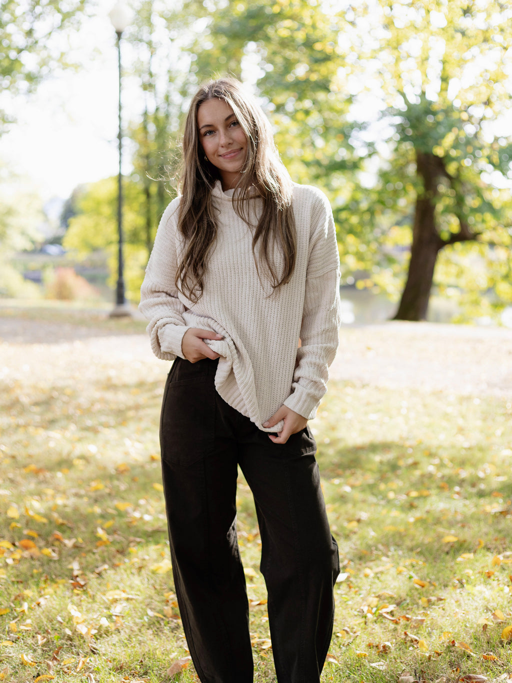 Natalia Chenille Sweater in Cream