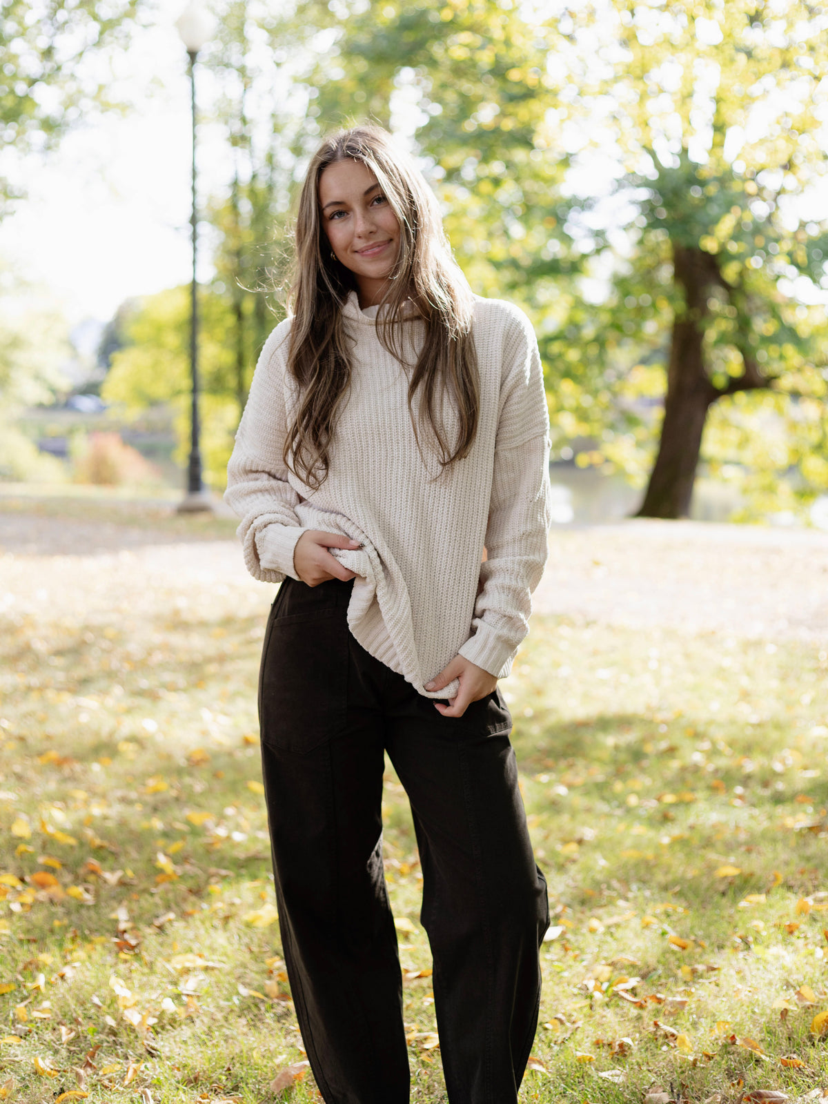 Natalia Chenille Sweater in Cream