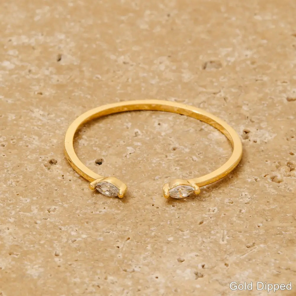 Leona Double Marquise Open Ring in Gold