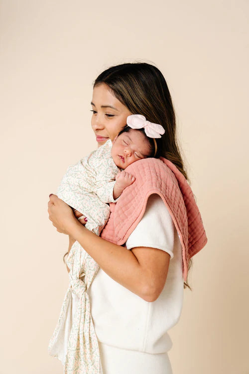 Cloud Muslin Burp Cloth 2 Pack - Rose