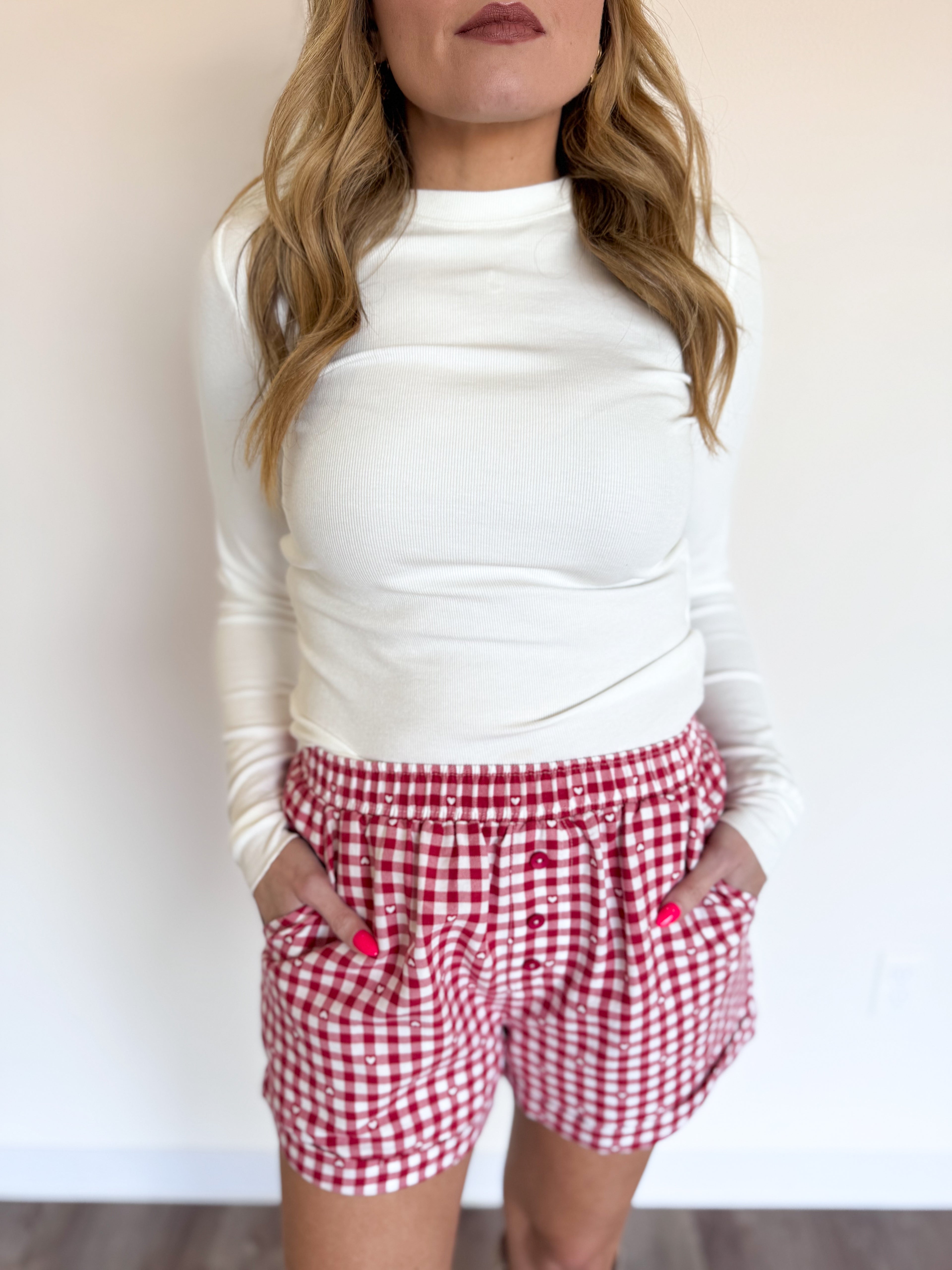Daphne Ribbed LS Top in White