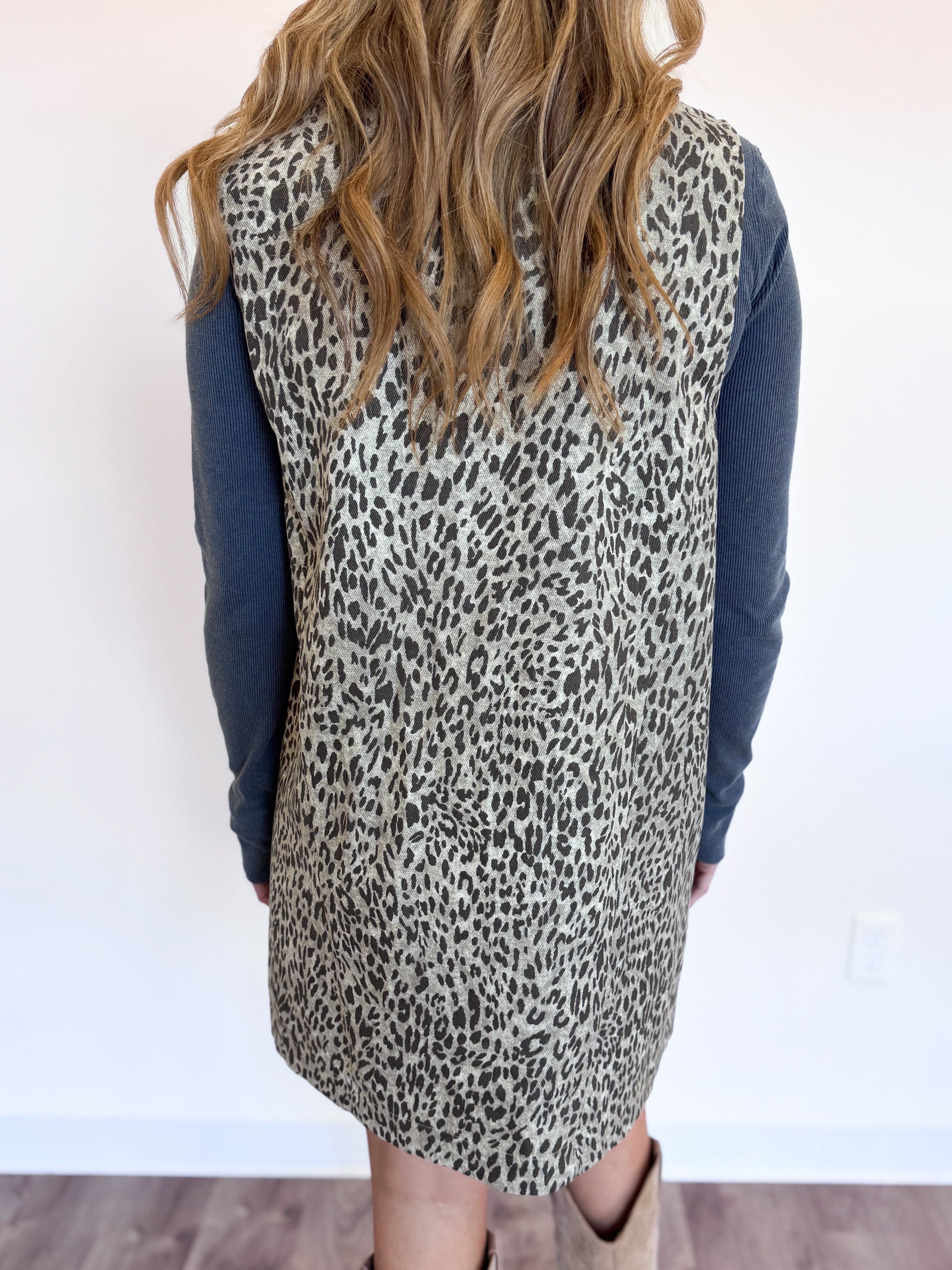 Parker Leopard Denim Mini Dress