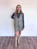 Parker Leopard Denim Mini Dress