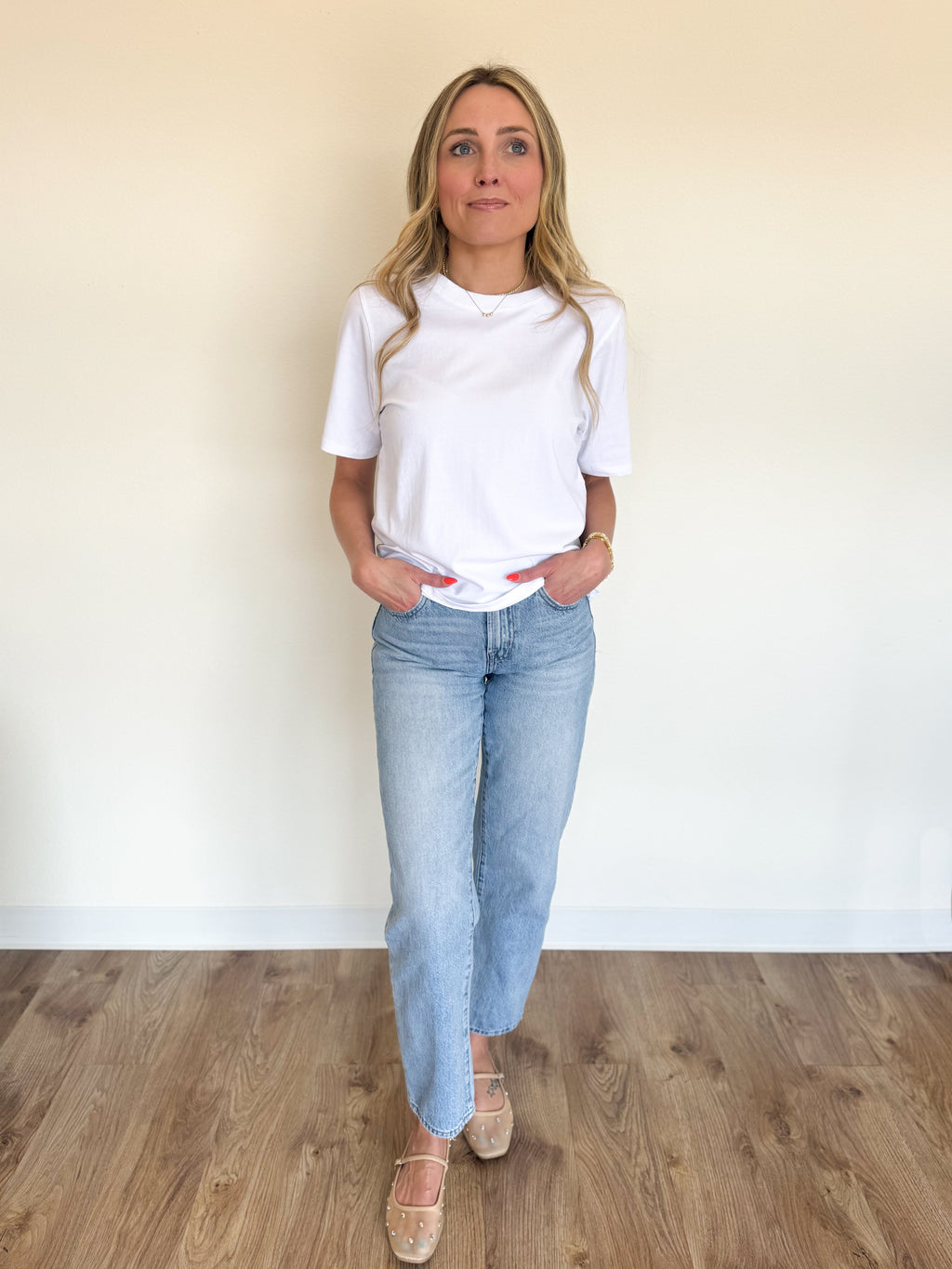 Camila Boxy Fit Tee in White
