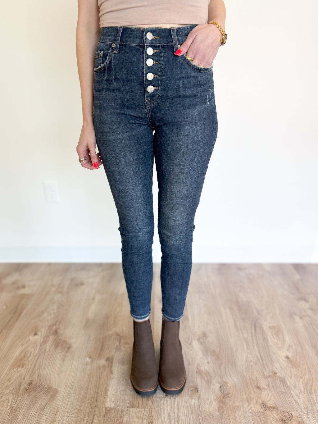 Lacey High Rise Dark Wash Jeans