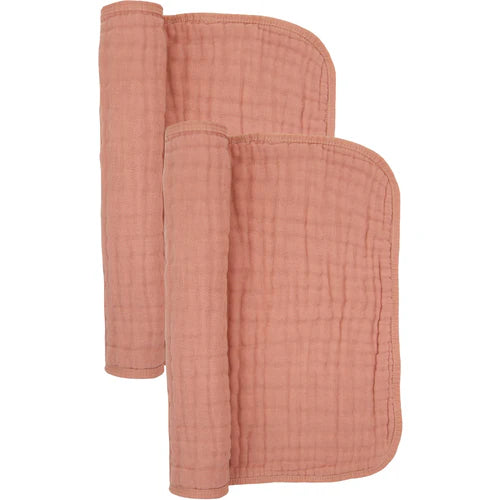 Cloud Muslin Burp Cloth 2 Pack - Rose